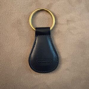 Coach 7210 Navy Leather Key Fob